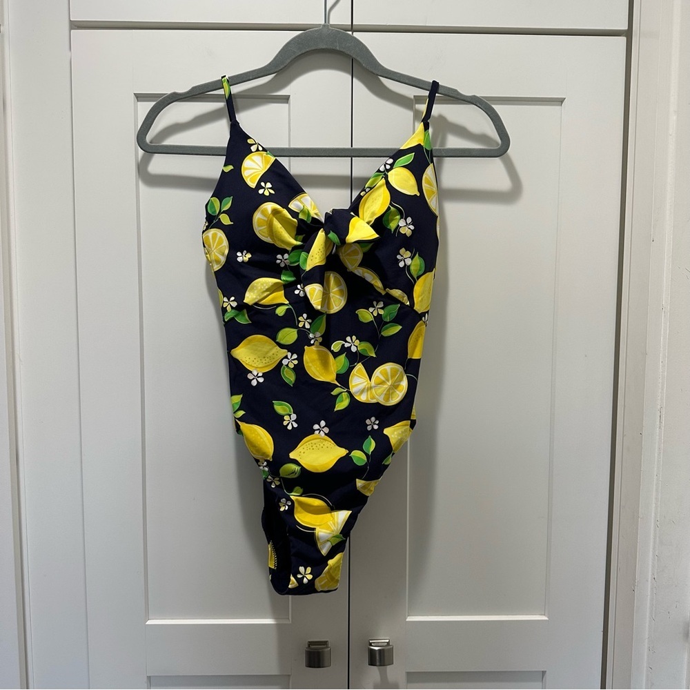 Tina Turk Lemon Print One Piece Swimsuit Size 6 - Picture 3 of 8